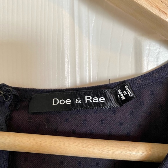 Doe & Rae Navy Blue Fit & Flare Dress - size XS - Picture 10 of 12